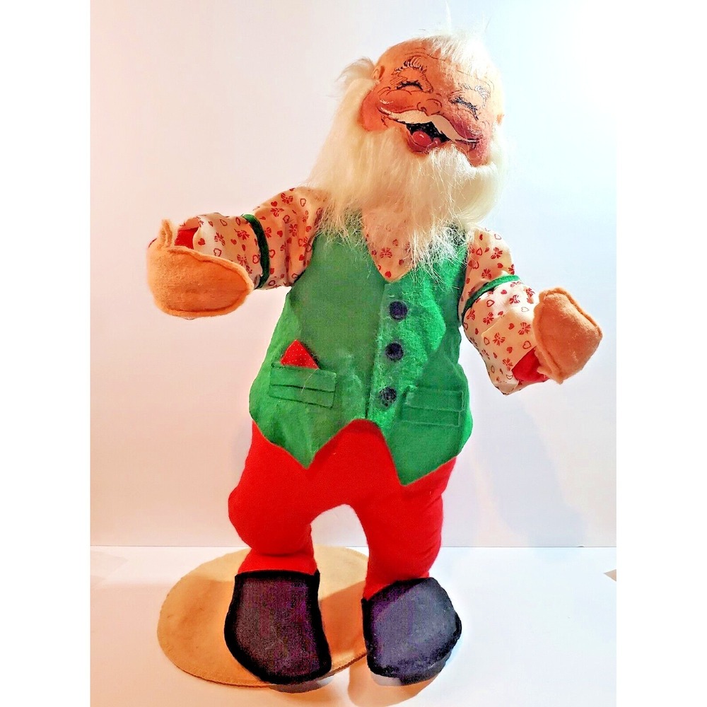 Vintage Annalee Mobilitee Santa Claus Doll 1989, Christmas 17 inch Poseable